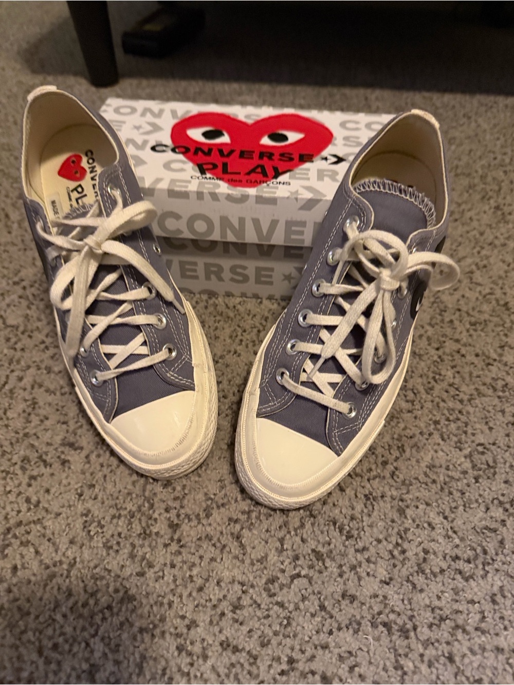 Converse Gray and White Comme des Garçon